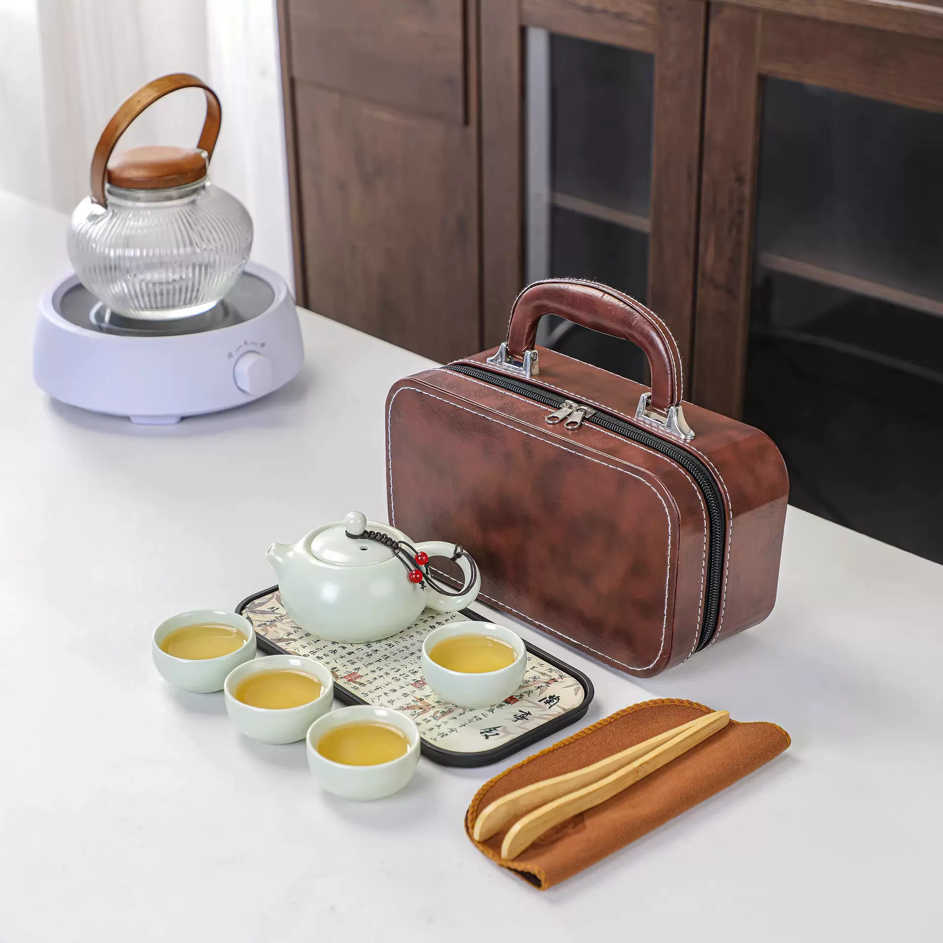 西施壶茶具套装便携一壶四杯随身泡茶壶套装户外旅行茶具伴手礼