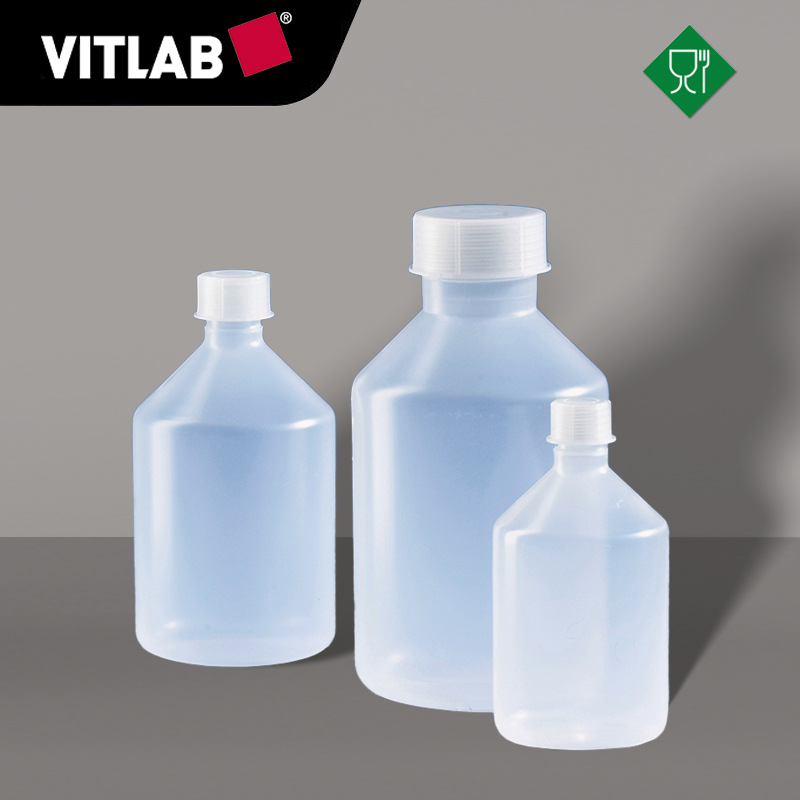 德国VITLAB窄口/广口试剂瓶带螺旋盖PP材质符合德国工业标准EN285