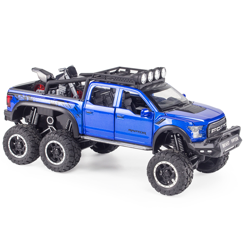 Chezheng 32033 caja de colores raptor F1501 / 28 simulación de niños sonido y luz modelo de automóvil de aleación de retroalimentación juguetes al por mayor