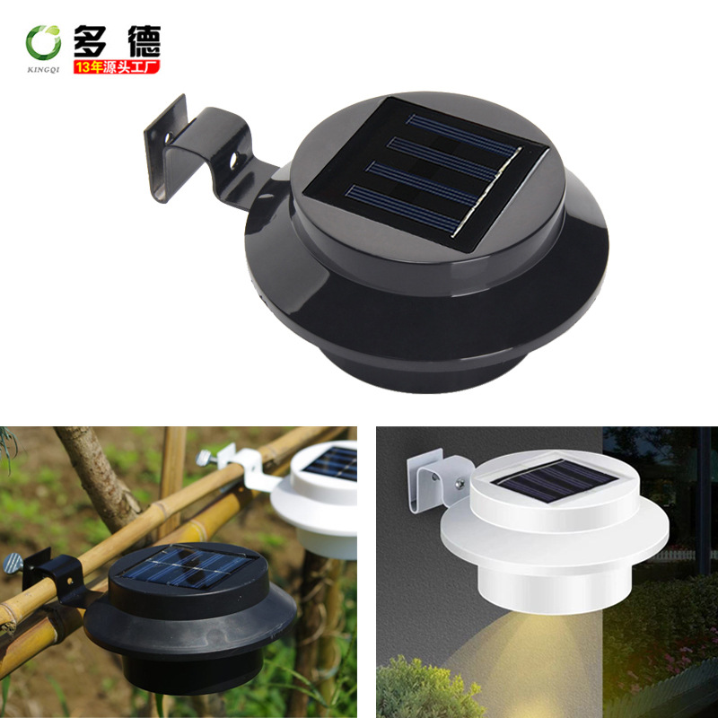 Lámpara de la cerca solar 3led lámpara de barandilla al aire libre aleros patio lámpara de pared paisaje cerca lámpara de fregadero de inducción