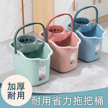 加厚大号带轮子拖地拖把桶塑料手提塑料挤水桶懒人免水洗拖地直销