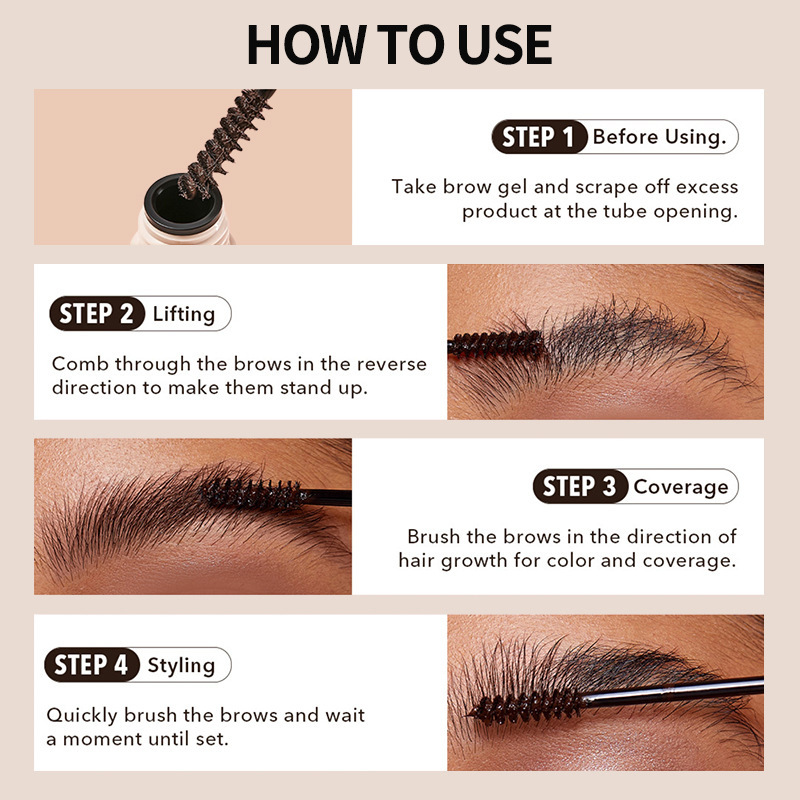 Maquillaje transfronterizo PAGE VINE crema para teñir cejas Amazon lápiz de cejas salvaje caliente crema de cejas multicolor belleza al por mayor image 3