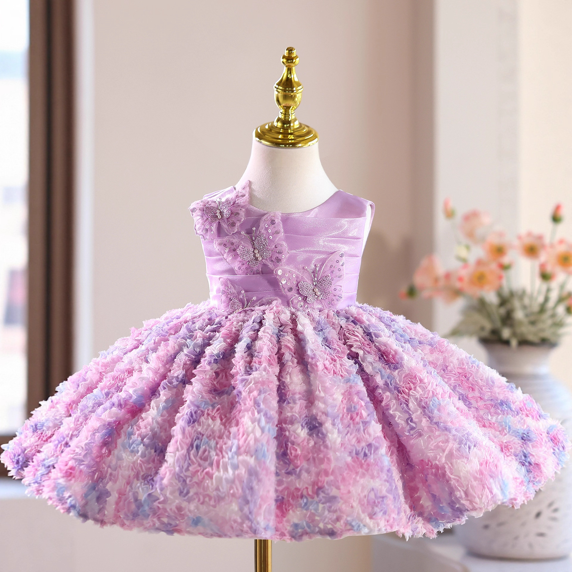 Robe de princesse pour fille anniversaire fête et performance_voghion.com