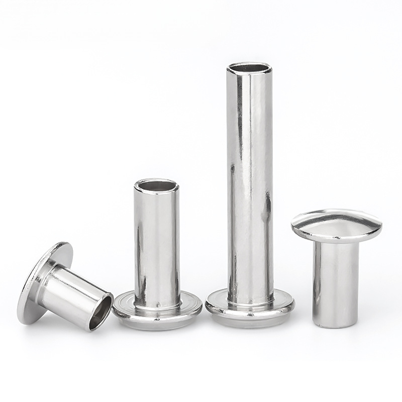 304不锈钢半空心铆钉扁圆头空芯中空心铆钉M2M3M4M5M6M8 GB873