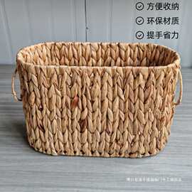 水葫芦草编卷纸收纳盒家用酒店浴室储物收纳筐杂物卫生纸收纳篮
