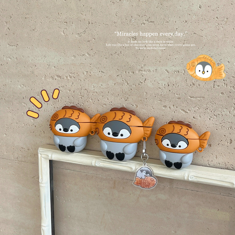 Japanese Snapper for AirPodspro2 Positive Energy Penguin Apple 1/2/3 Generation Pendant Bluetooth Earphone Case