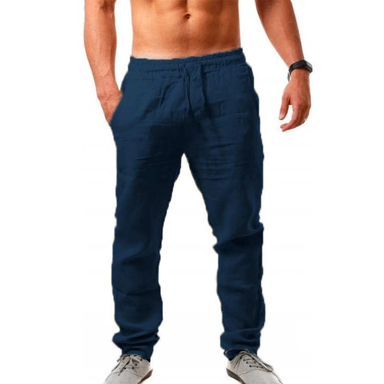 2022 Autumn New Men's Casual Cotton Linen Pants Male Summer Sweatpants Solid Color Linen Trousers Fitness Track Pants S-4XL business casual pants men