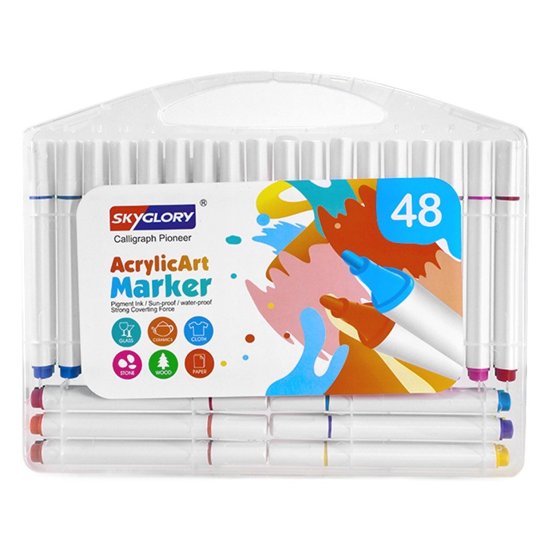 Juego de marcadores acrílicos especiales para arte de estudiantes transfronterizos, pintura infantil, bolígrafo de color DIY, regalo, bolígrafo acrílico al por mayor