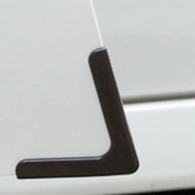 Automotive Universal Silicone Anti-collision Strip Door Corner Guard Edge Hanging Sticker Right Angle Sticker Car Exterior Anti-scratch Anti-collision Artifact (Qapı və bamper qoruyucu zolaqlar) - door-corner-protector-black-4-piece-set