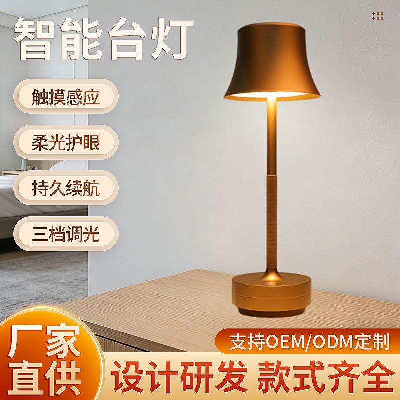 Nordic Minimalist High-Footed Metal Table Lamp Bedroom Bedside Lamp Touch Atmosphere Lamp Indoor Lighting Rechargeable Study Lamp Nordic Minimalist High-Footed Metal Table Lamp Bedroom Bedside Lamp Touch Atmosphere Lamp Indoor Lighting Rechargeable Study Lamp