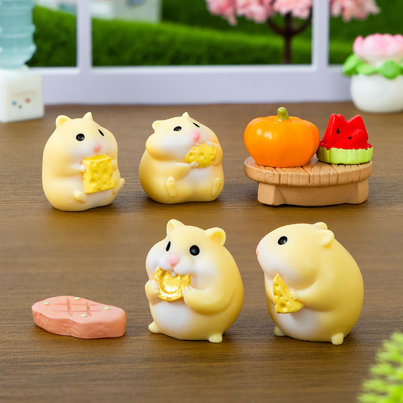 Micro-Landscape Creative Cute Little Hamster Figurines, DIY Decoration Accessories for Desktop and Car Display Micro-Landscape Creative Cute Little Hamster Figurines, DIY Decoration Accessories for Desktop and Car Display