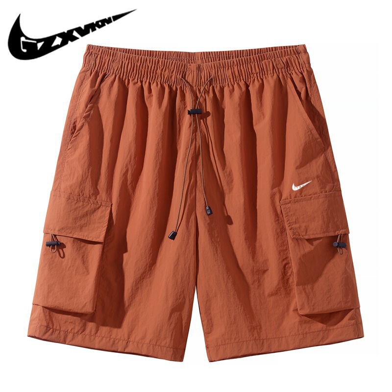 Men's Pants 2025 Summer Ice Silk Shorts Men's Niche Design Five-Point Pants Students Loose Casual Versatile Breathable Mid-Pants