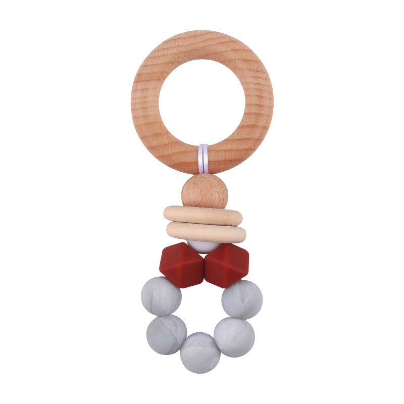 Nuevo bebé suministros DIY creativo Beech anillo mordedura pegamento bebé calmante silicona juguete teether
