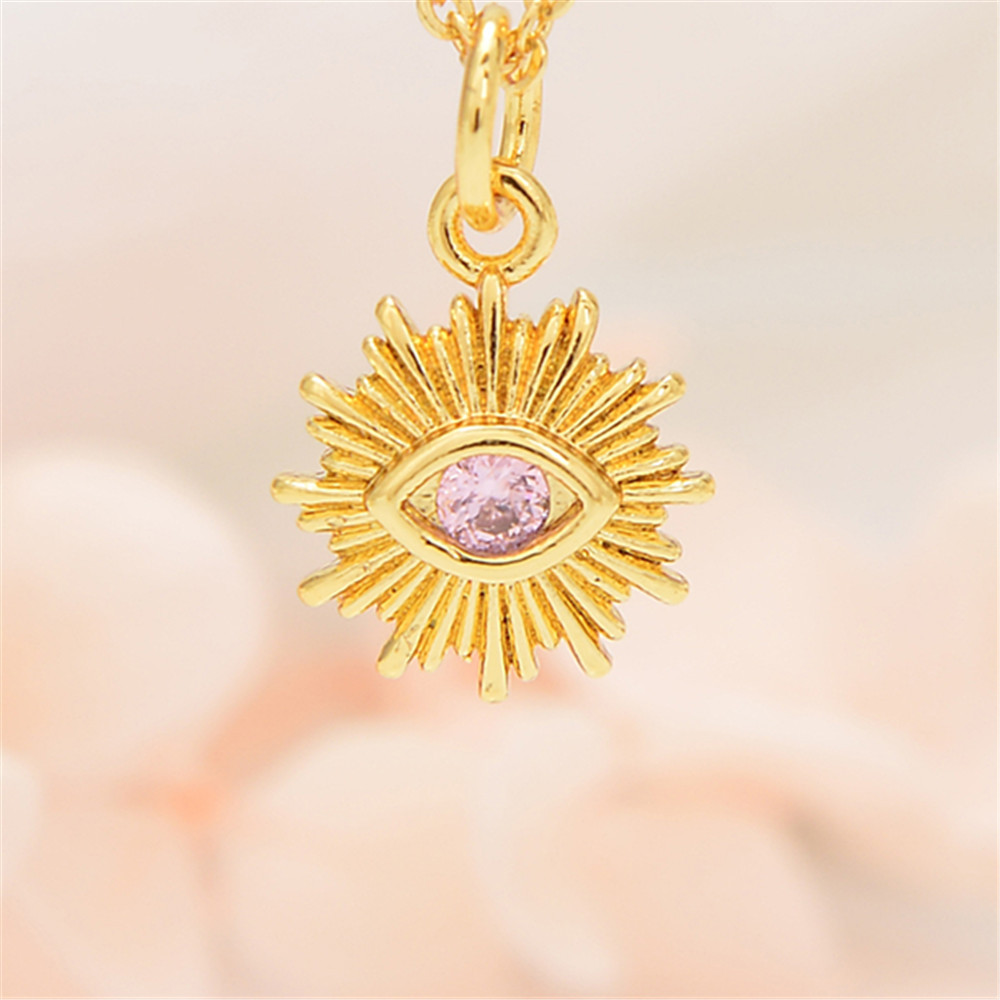 Holiday, Daily Occasion Copper Inlay Color Block Rhinestones Pendant Necklace