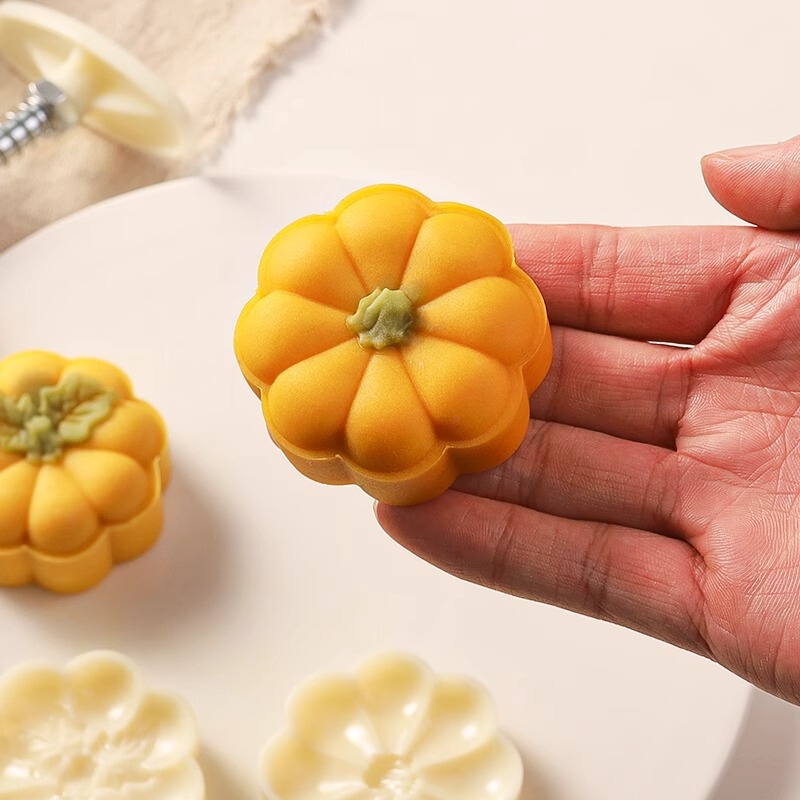 【新款】卡通水果南瓜月饼模具手压式家用冰皮绿豆糕压花磨具糕点|undefined