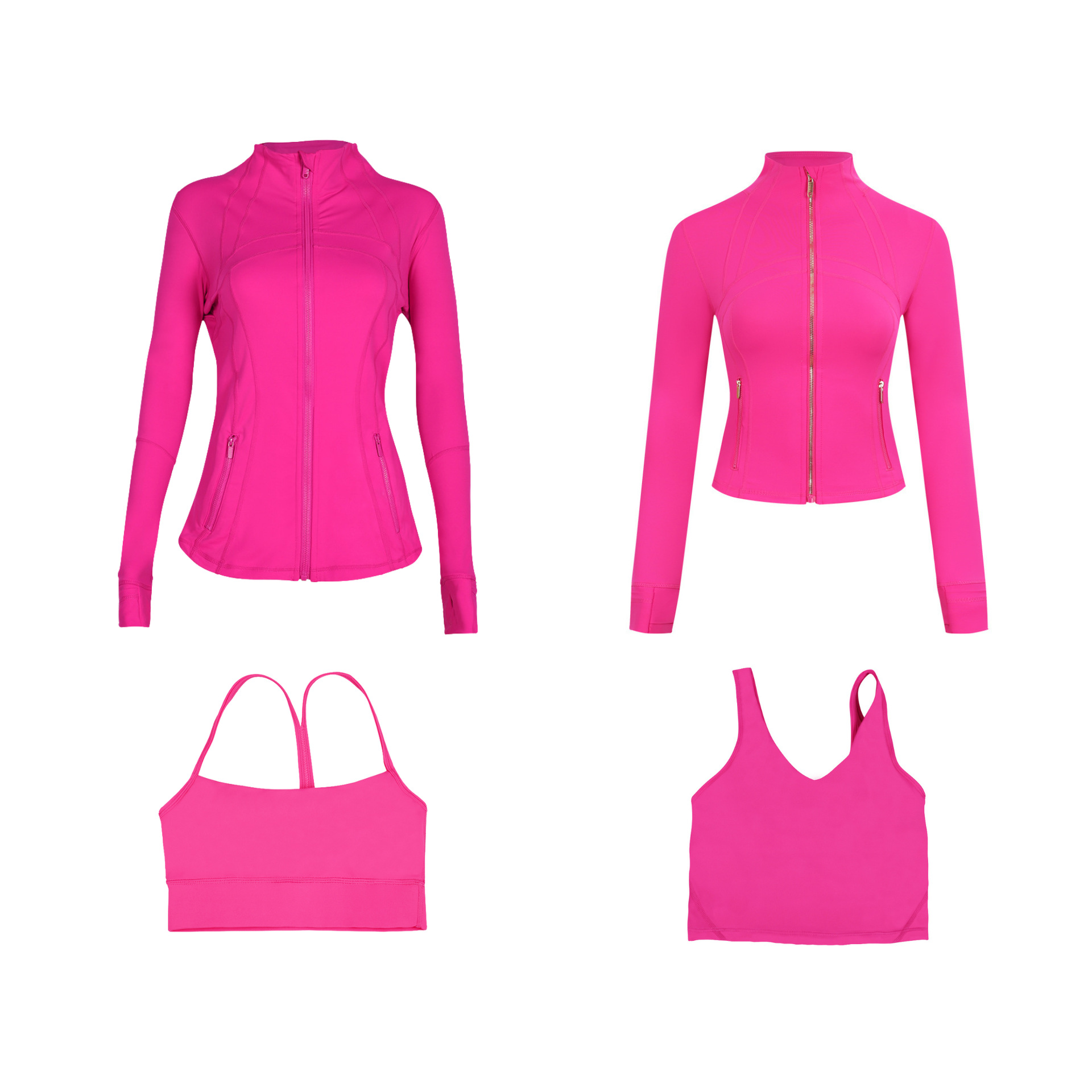Women's Slim Fit Active Set Jacket And Vest Collection For Sport_voghion.com