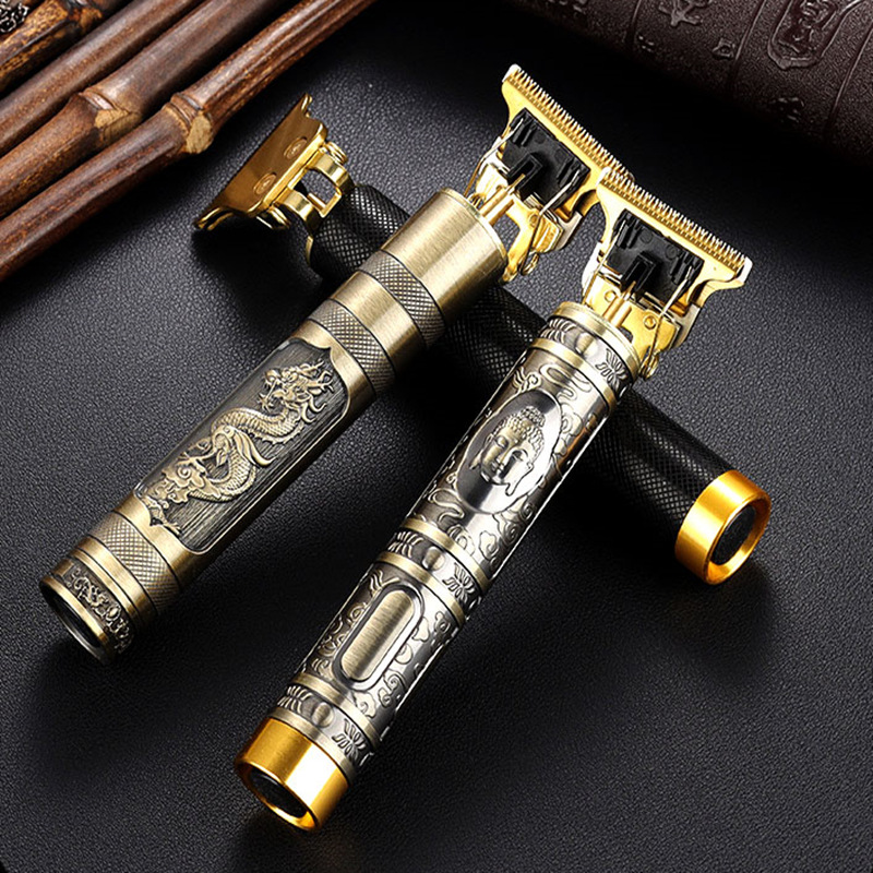 Cross-border household automatic electric push shear hair cutter retro oil head carving hair clipper bald electric razor hair cutter