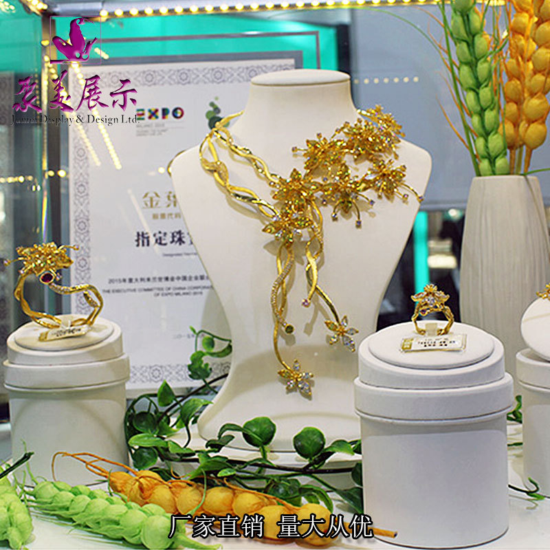 厂家批发珠宝道具 精美脖子黄金珠宝展示道具 设计制作陈列道具
