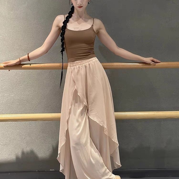 Classical Dance Clothing, Elegant Large Swing Culottes, Practice Pants, Chinese Dance Practice Clothing, Ancient Style Performance Clothing, Women's Lotus Pants