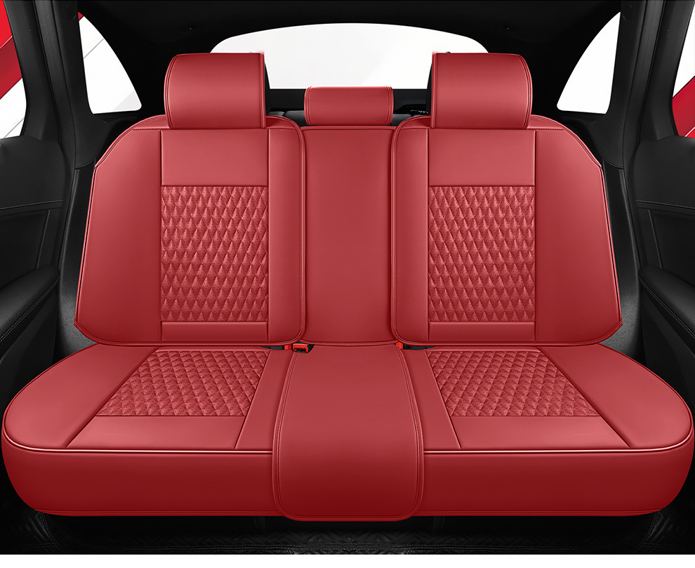 Cross-Border Export Full Leather 3D Car Seat Cushion All-Inclusive Four-Season Universal Solid Waist Perforated Car Seat Cover Car Seat Cushion