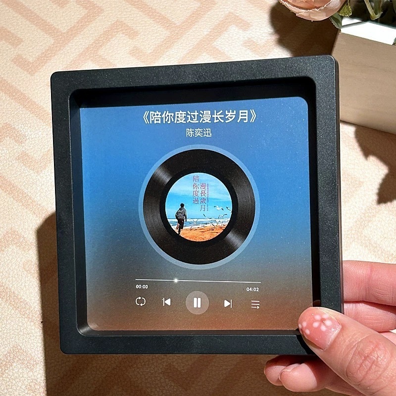 歌う音楽冷蔵庫マグネットフォトフレームビニールレコード、カップル、友人、親友向け|undefined