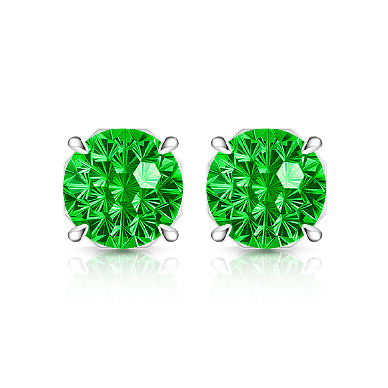 Octagonal Gemstone Drop Stud Earrings For Women Elegant Design_voghion.com