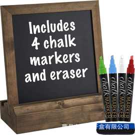 跨境木质立牌黑板餐厅菜单架婚礼咖啡装饰立牌双面框架学习黑板