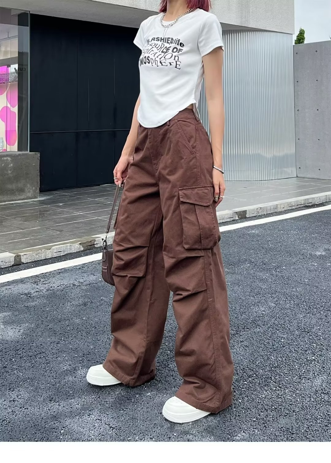 Brown Cargo Pants Image 2