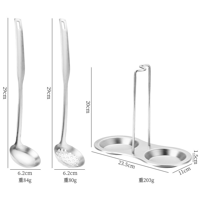 천연 수프 쉘 홀더 + 스푼