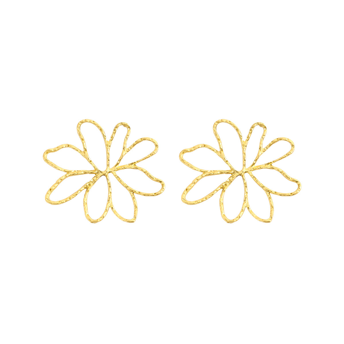 18g Weight Earrings Classification 1 Pair Quantity Daily Occasion Alloy Material Leaf, Round Pattern Women'S Gender Irregular Design Retro Style 1 Pair Retro Leaf Round Irregular Alloy Earrings 2