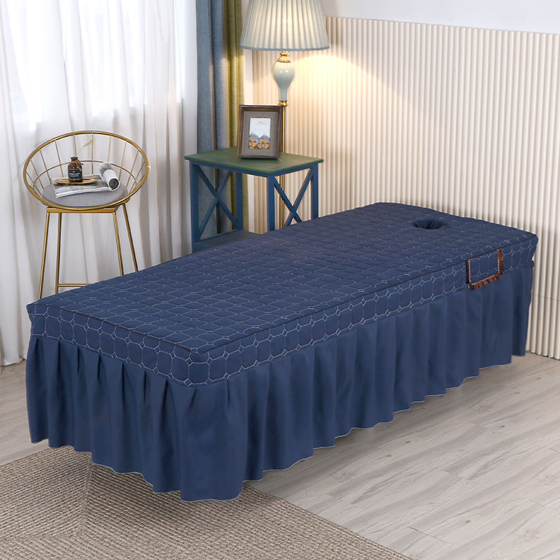 두껍게 브러싱 처리된 미끄럼 방지 네이비 블루