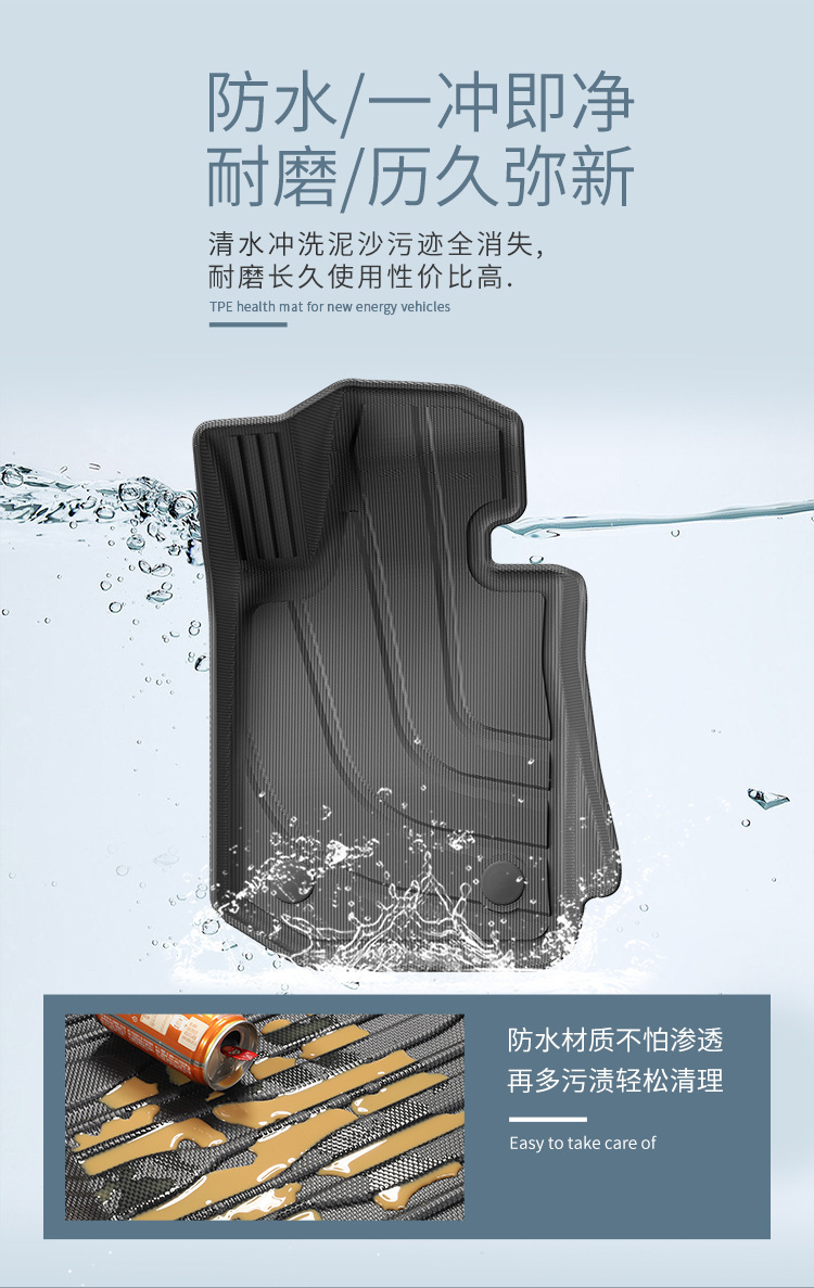 Suitable for 18-24 Bmw 3 Series Long-Wheelbase Car Floor Mats Tpe Fully Environmentally Friendly Special Car Floor Mats and Trunk Mats