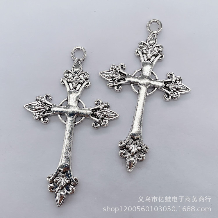 diy复古合金饰品配件67mm十字架挂件项链服饰礼品书签材料吊坠