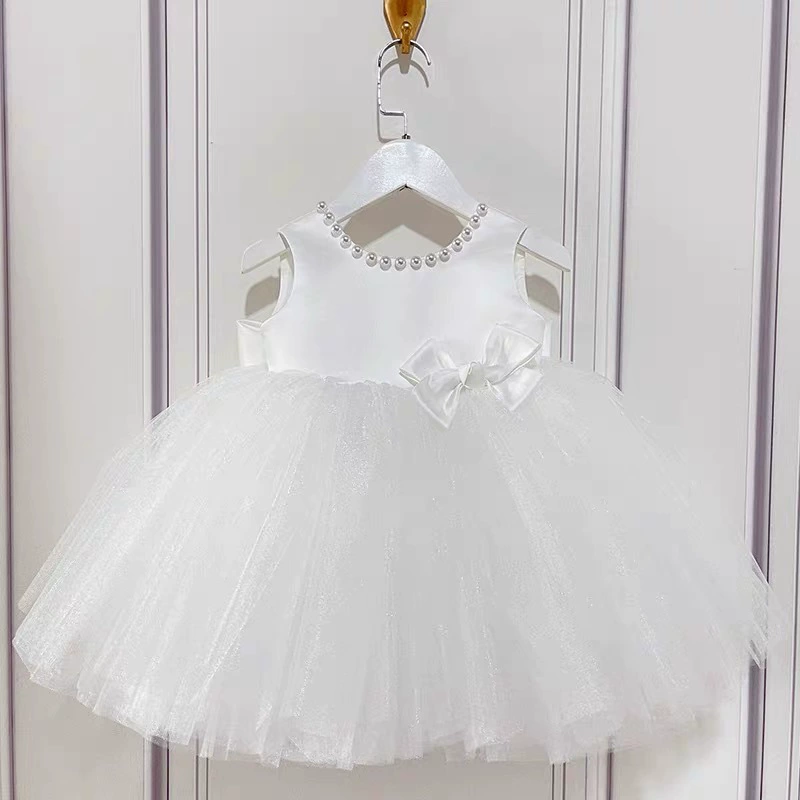 Fuchsia cute dress girl's with bow, children's skirt, small princess costume, European style, wholesale