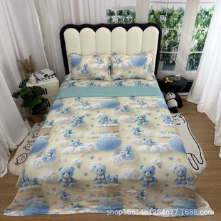 One-Piece Three-Piece Set of Four Quilt Covers 150*180*200Ab Side Bed Bed Sheets Four-Piece Set