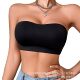 Cross-border Temu Explosive Women's Strapless Bra Cross Back Design Side Buckle Wireless Detachable Pad