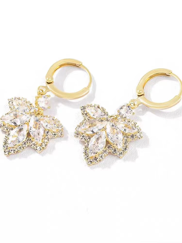 Милые серьги, утонченная серебряная игла, With diamonds, высокий качество стиля, образец серебро 925, стиль лёгкой роскоши