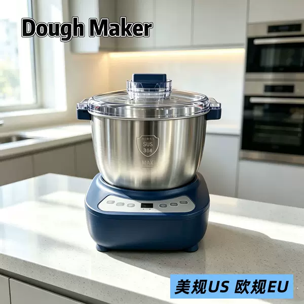 Dough Maker and Dough Kneading Machine, US/EU Standard, Intelligent Fully Automatic Proofing and Mixing Machine, Electric Dough Kneading Machine for Cross-Border Sales