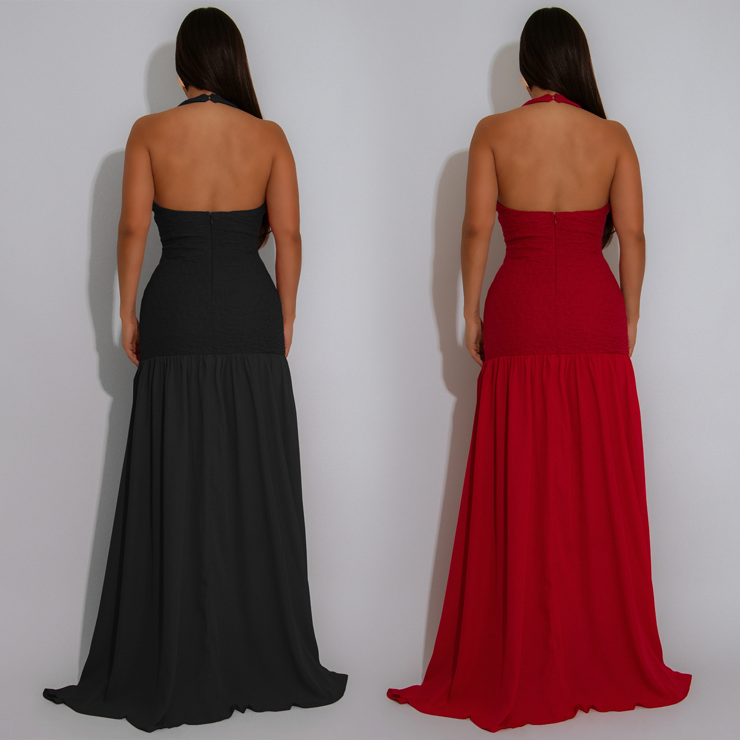 C7562 Aliexpress transfronterizo Amazon Europa y América ropa de moda de mujer colgante vestido de banquete vestido de vacaciones image 3