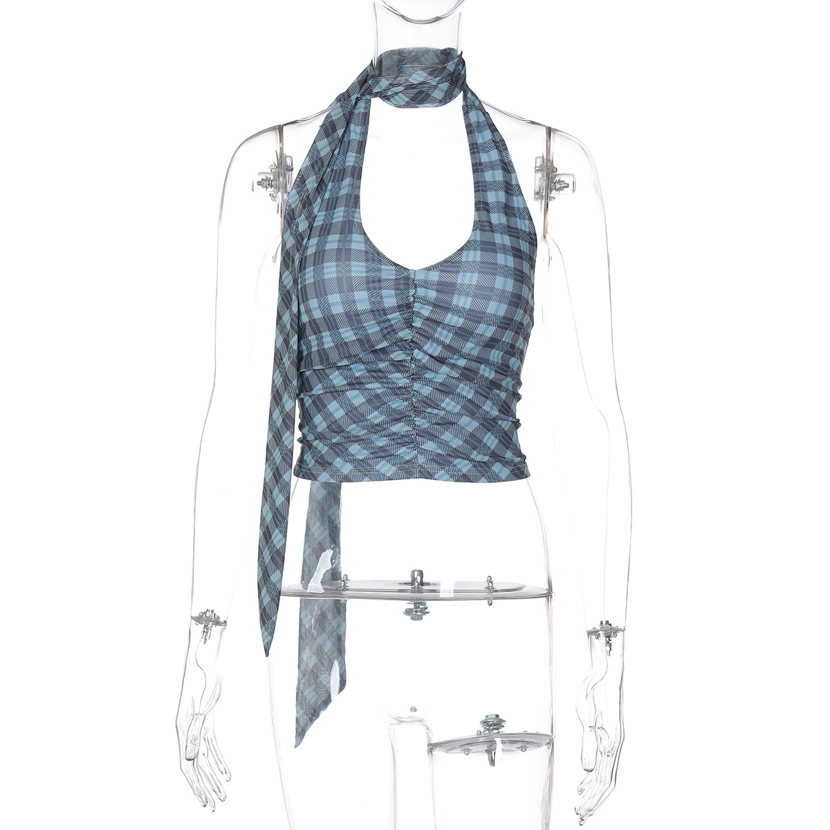 French Retro Women's Halter Neck Camisole Slim Fit Versatile Top For Autumn New Style_ecoleips.com