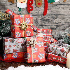 新品大きいサイズクリスマスプレゼント包装紙大きいギフトボックスギフト包装レトロサンタクロース柄包装紙