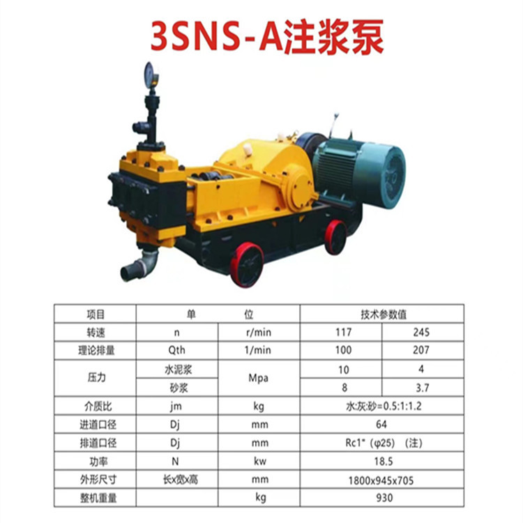 供应3SNS-A注浆泵 坝基工程,固结注浆 源头工厂坚固耐用