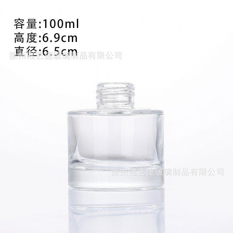 Spot botella de aromaterapia cilíndrica 100ml botella vacía de aromaterapia botella volatilizadora de perfume decoración de botella de incienso de expansión sin fuego interior