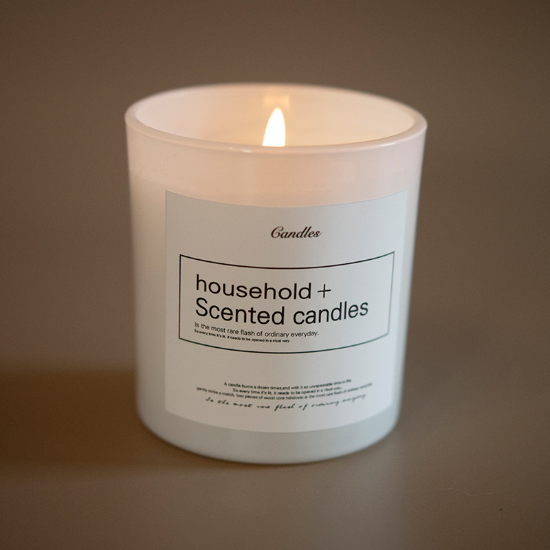 Hecho a mano sin humo cera de soja vidrio aromaterapia vela floral fragancia de frutas fragancia Rosa naranja fragancia de madera almizcle