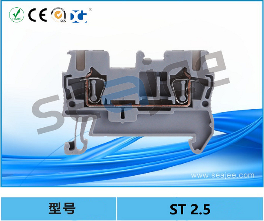 弹簧端子ST2.5回拉式弹簧端子不锈钢卡簧夹持2. 5mm紫铜