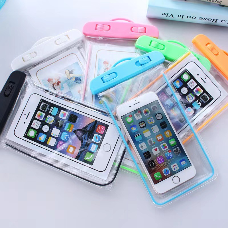 PVC transparent Noctilucent mobile phone Waterproof bag Swimming photograph diving mobile phone Waterproof Case LOGO