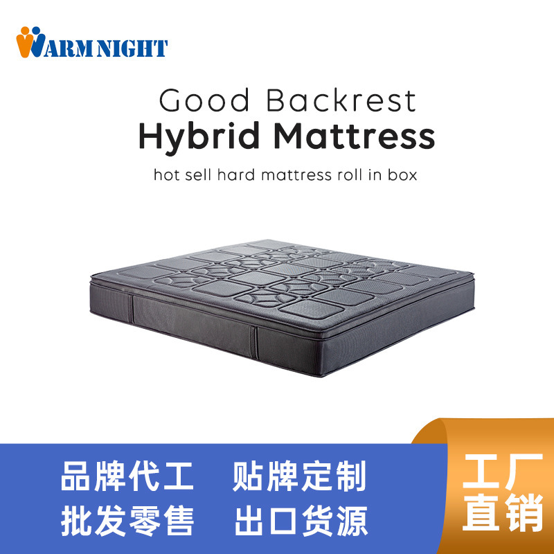 Africa Nigeria Hot Sale Independent Bag Mattress Roll Packing Box Small Size 130*190 Hard Mattress