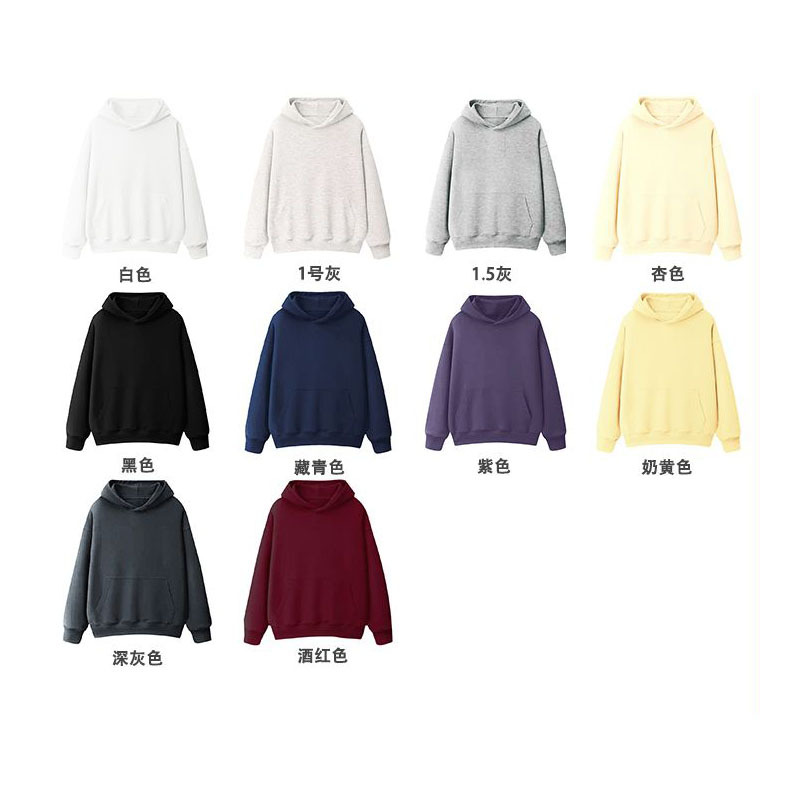면 혼방 코튼 컴포트 310g 후드 CVC 밴드 긴팔 후드티 블랭크 루즈 풀오버 스웨트셔츠