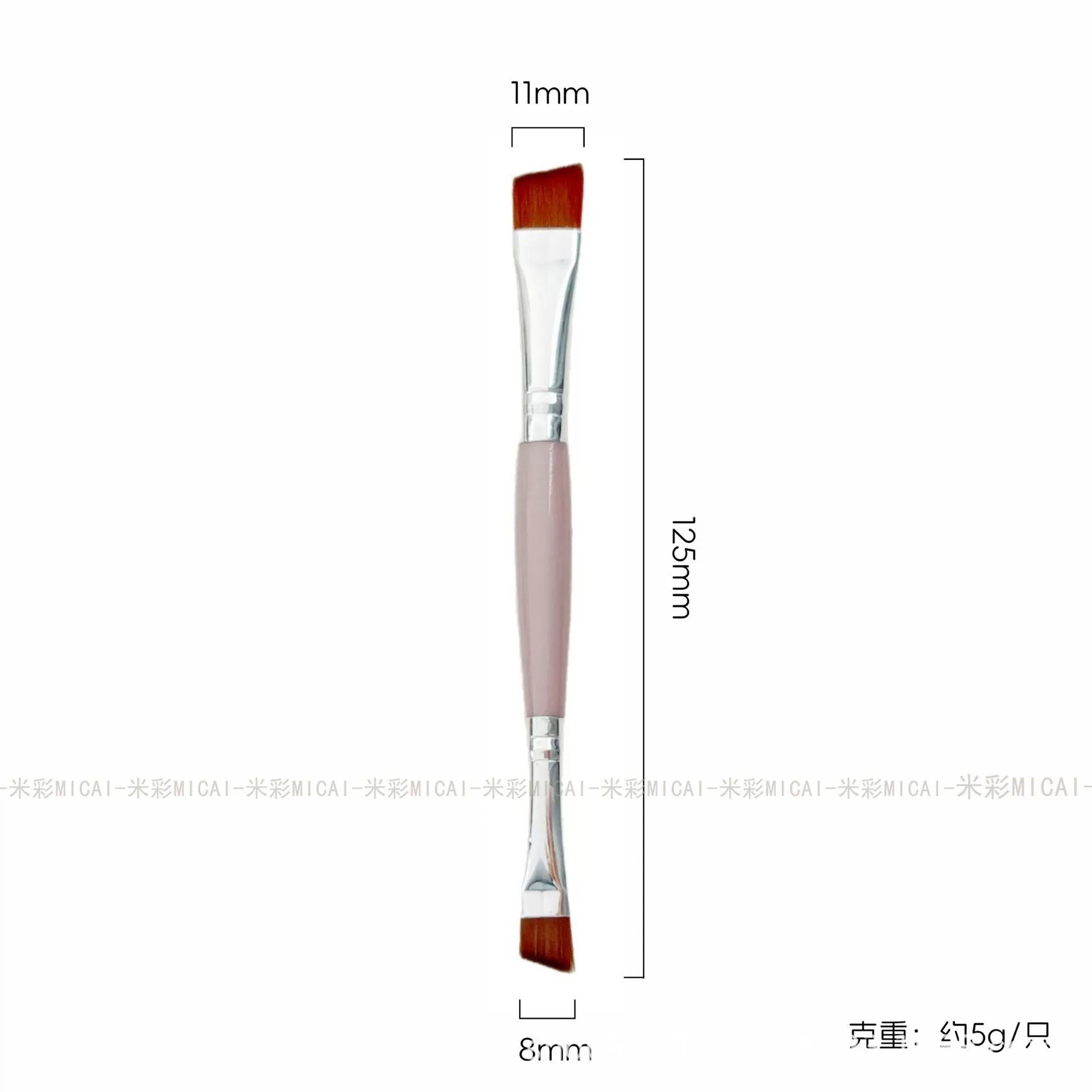 Spot beveled blade eyeliner brush double-headed eyebrow brush two-in-one beveled silkworm brush eyebrow trimming dual-purpose beauty tool