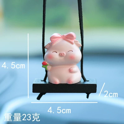 Cross-border e-commerce for creative Car hanging - bow-piggy-car-pendant
